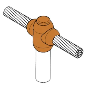Horizantal Cable To Ground Rod tee Joint